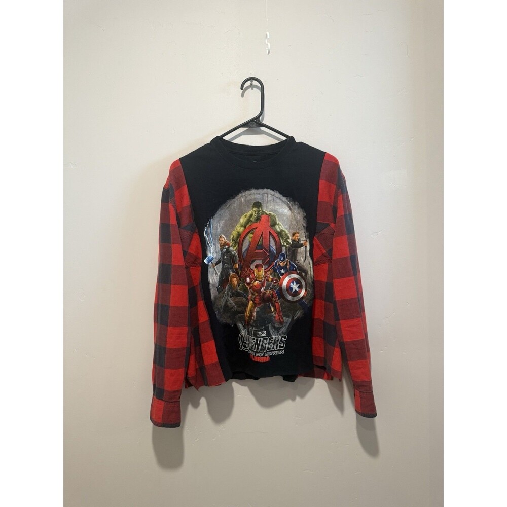 Rework Upcycle Grunge Oversize Avengers Top  XS/S